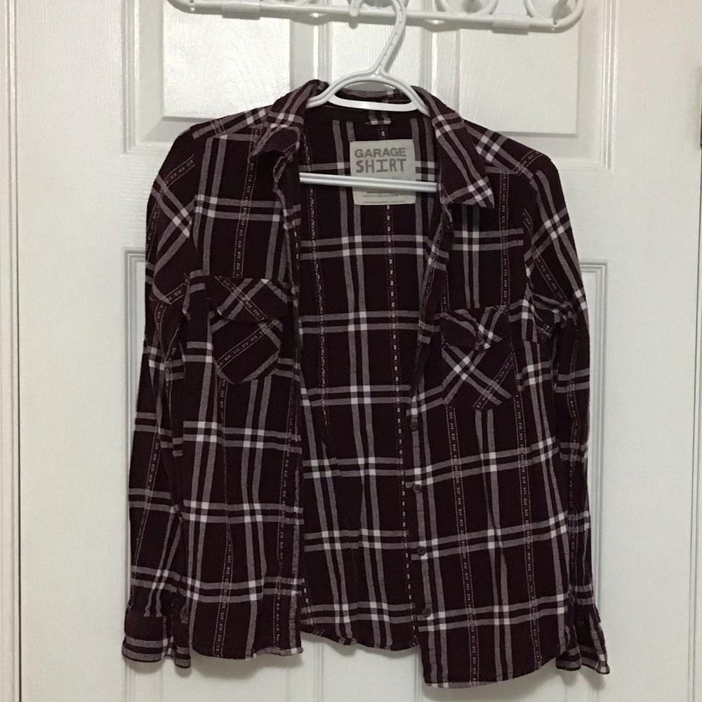 Maroon Plaid Shirt